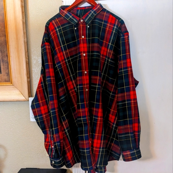 Ralph Lauren performance long sleeve plaid flannel 4xb - Picture 1 of 5